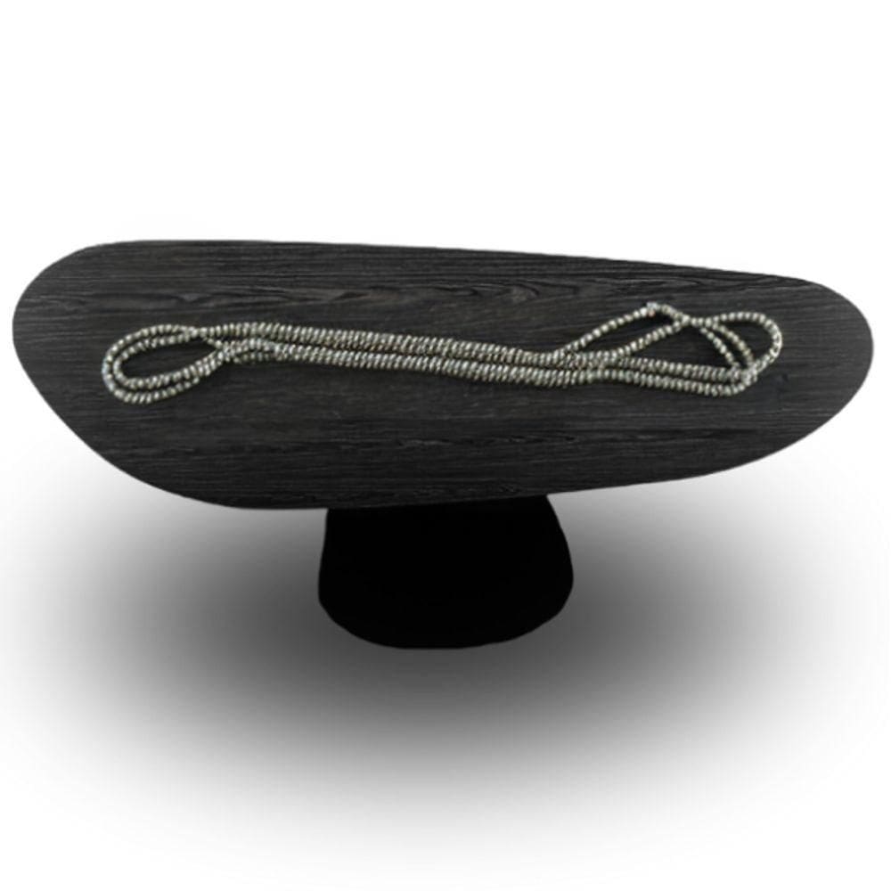 Mesa Oval Organica Em ébano 140x90