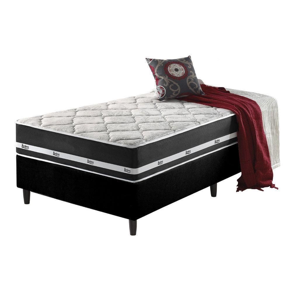 Cama Box Solteiro + Colchão Molas Ensacadas Los Angeles