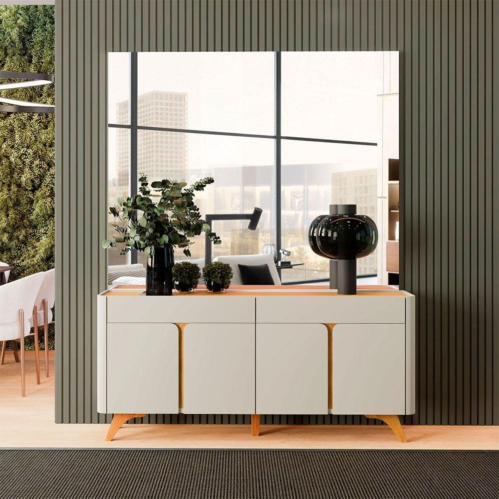 Buffet Aros 04 Portas 1720 Mavaular Off White Com Naturalle