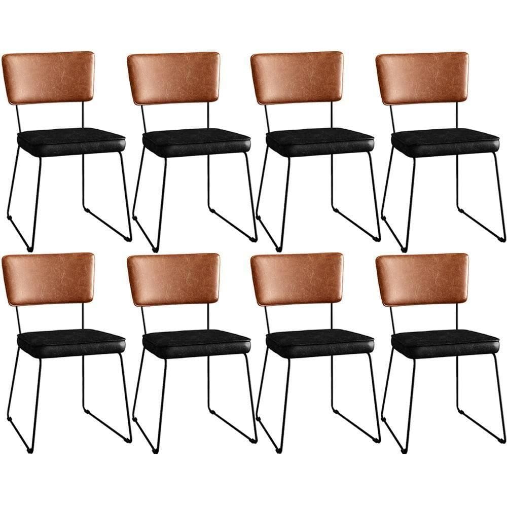 Kit 08 Cadeiras Couríssimo Camel Couríssimo Preto
