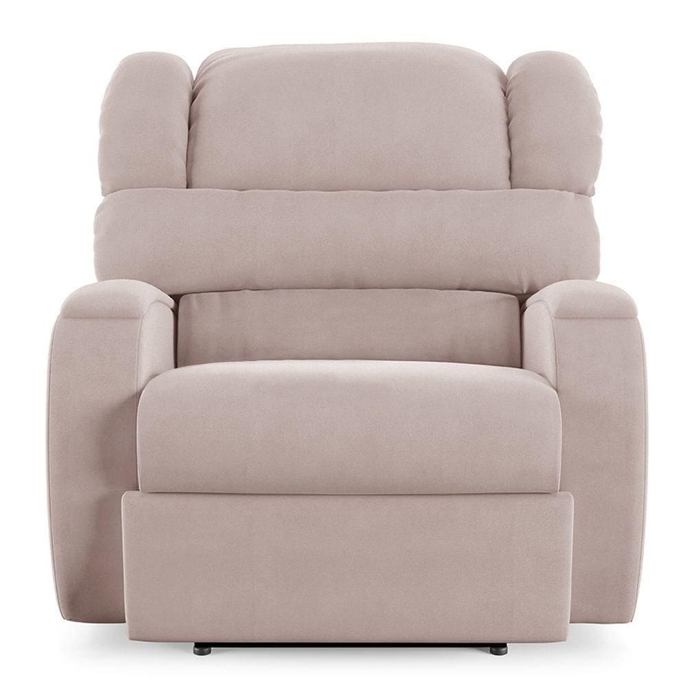 Poltrona Do Papai Reclinável Kalie Power Touch Fh9 Veludo Rosê - Mpozenato
