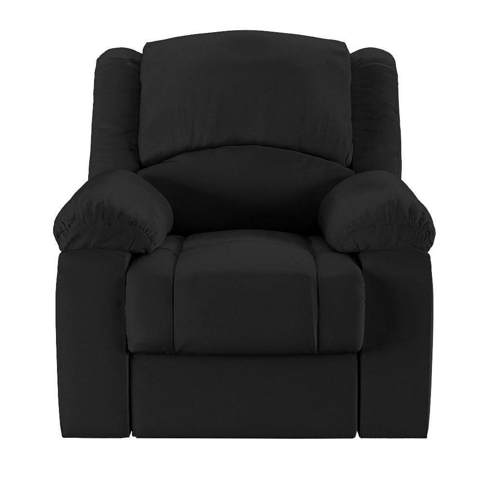 Poltrona Do Papai Reclinável Pietra Zero Wall Fh9 Pu Preto - Mpozenato