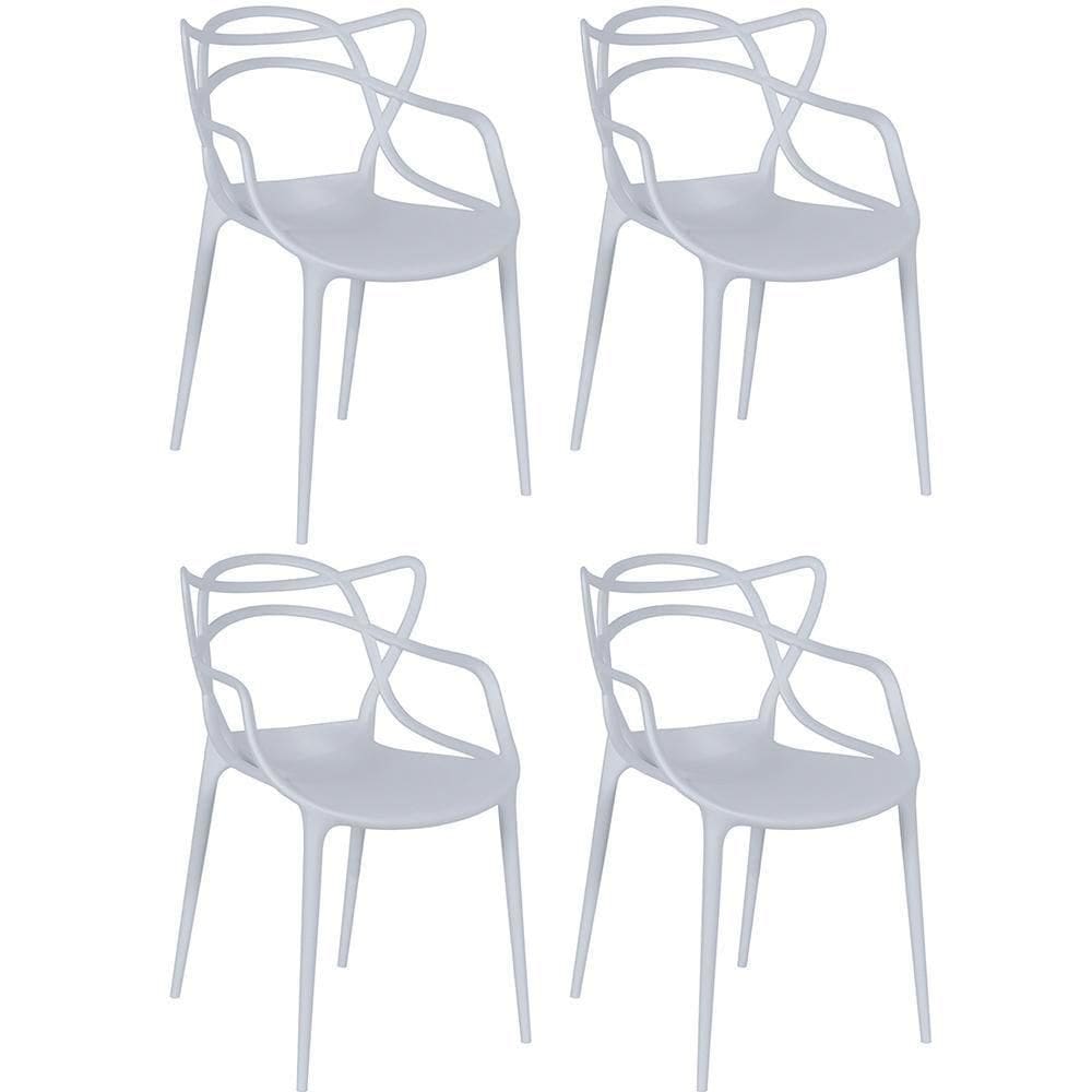 Kit 4 Cadeiras Allegra - Cinza