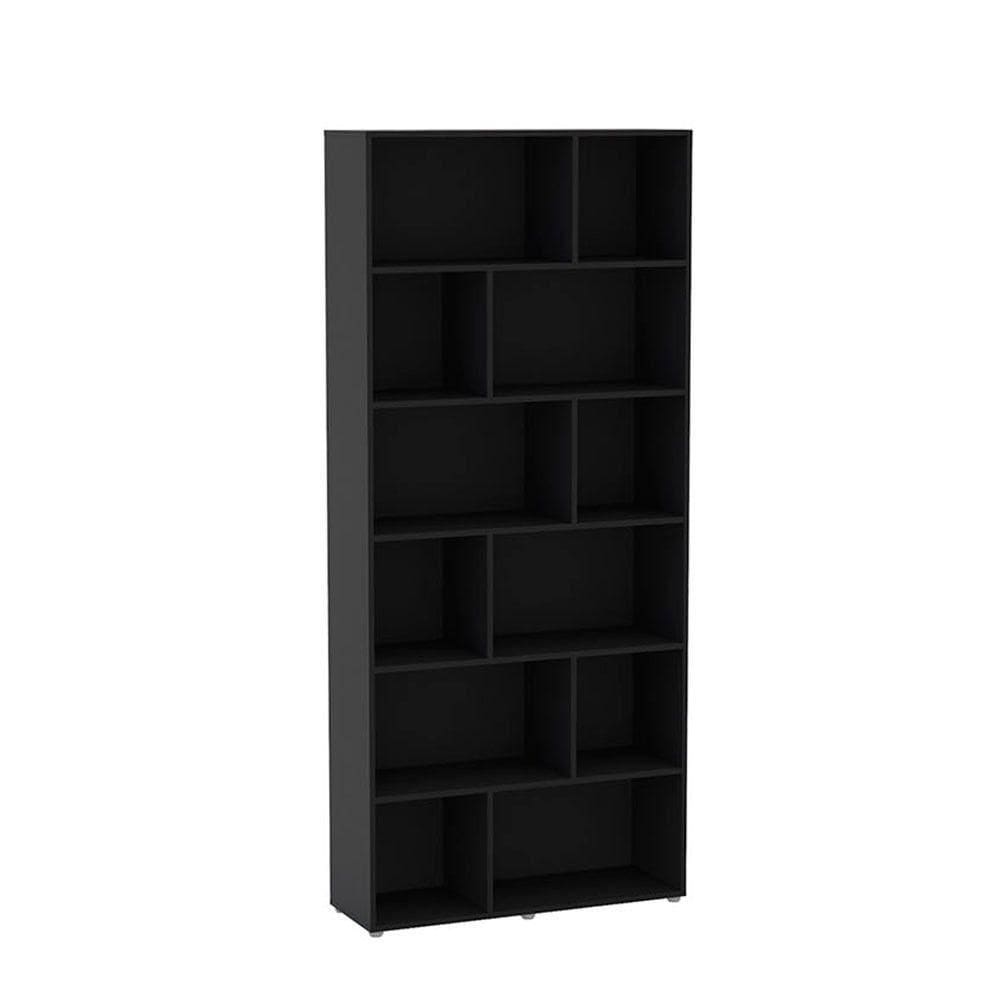 Estante Xangai 12 Nichos Assimétricos Politorno Preto