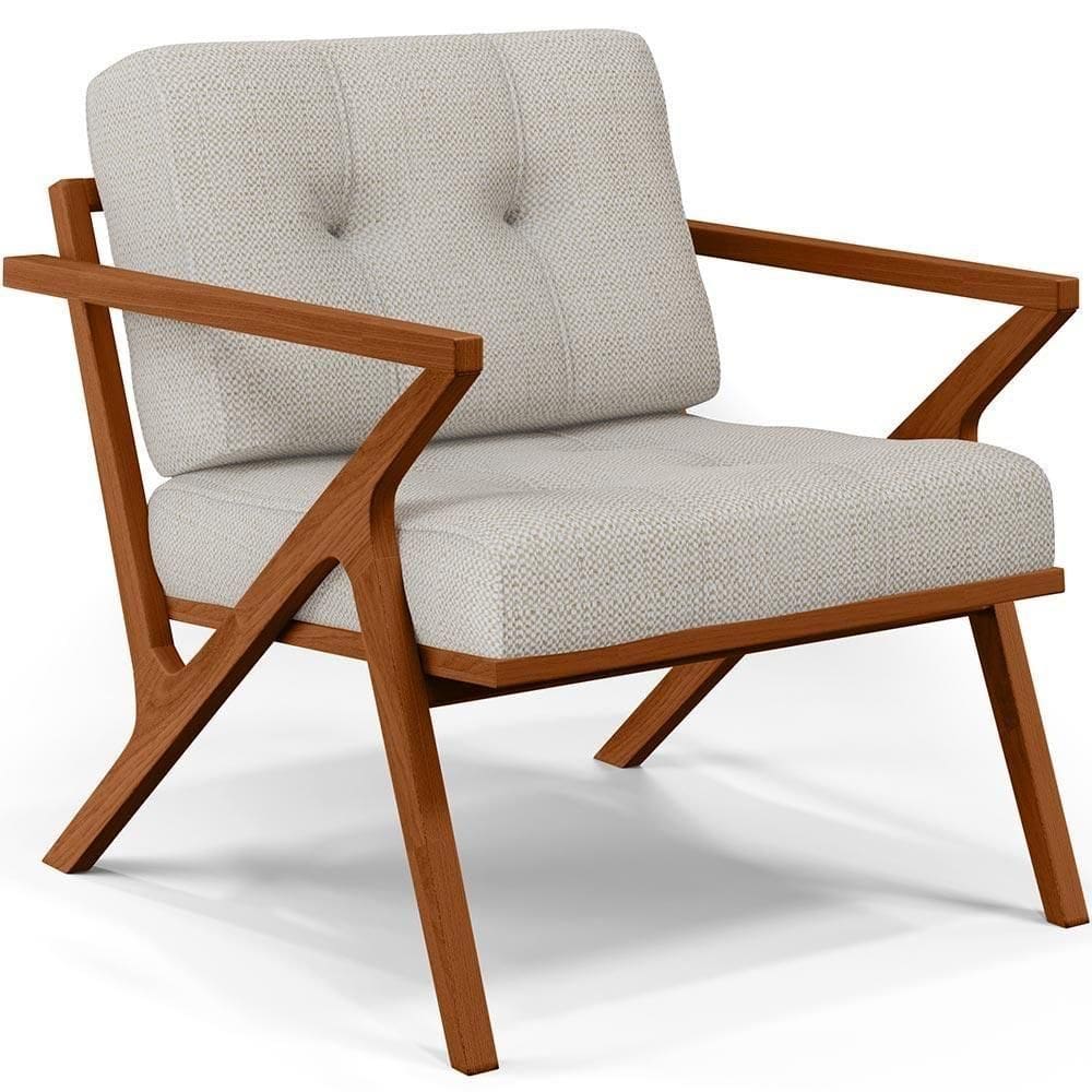 Poltrona Com Cintas De Corano Laís Linho Champagne