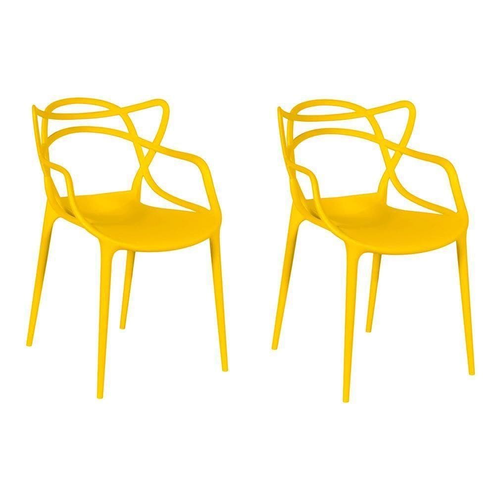 Kit 2 Cadeiras Allegra - Amarelo