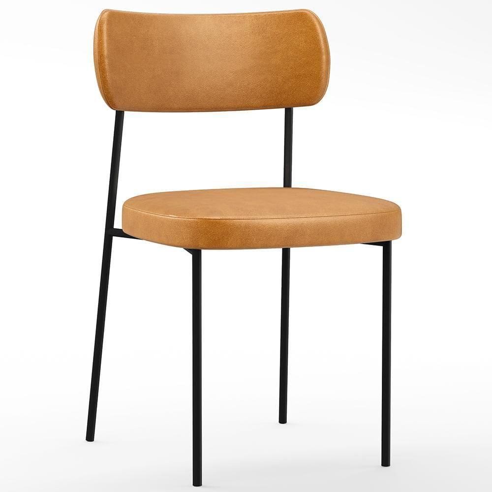 Cadeira Estofada Para Sala De Jantar Melina Whisky