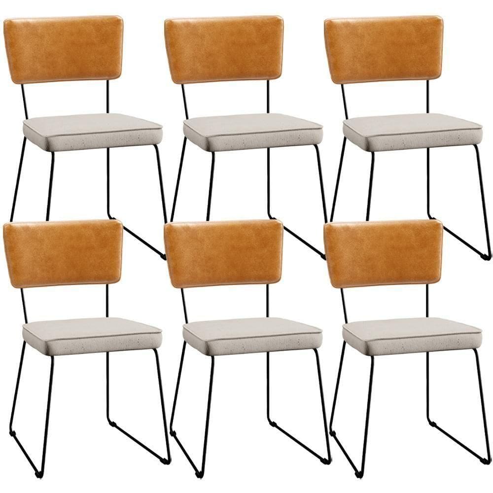 Kit 06 Cadeiras Couríssimo Whisky Linho Cru