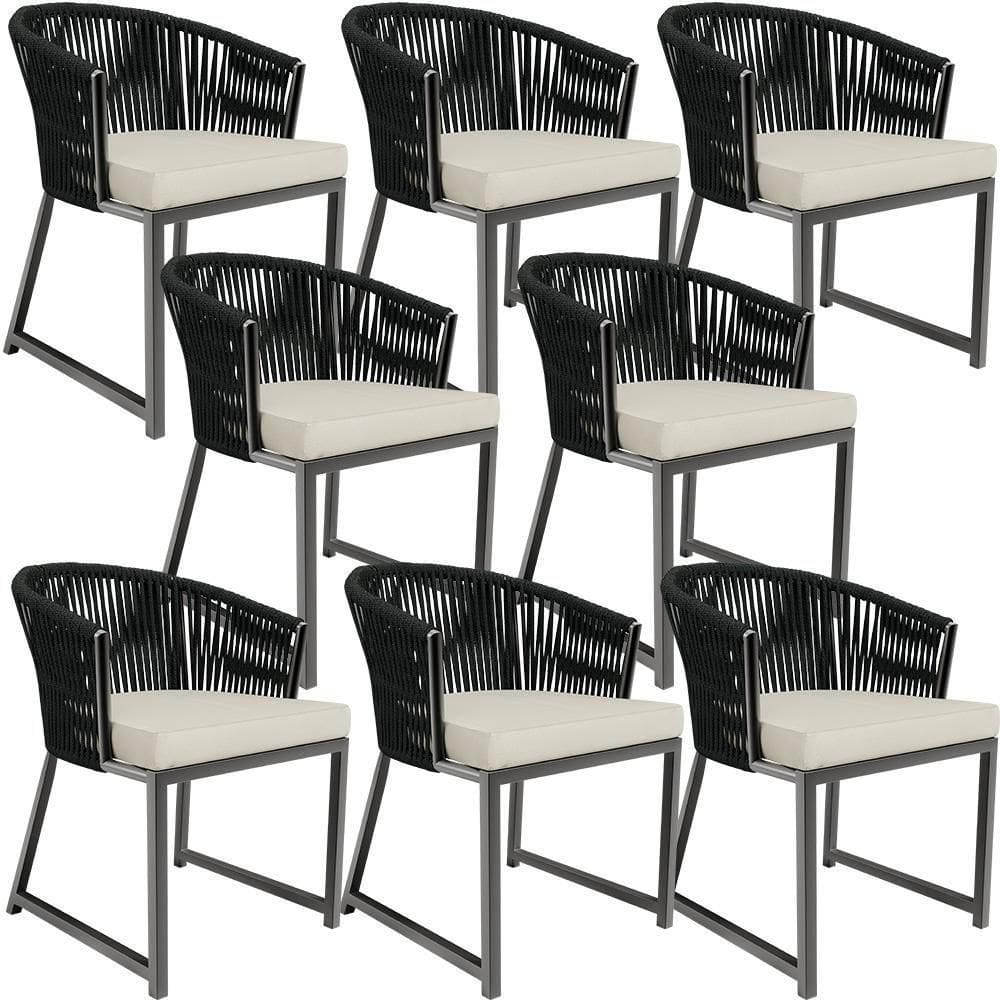 Kit 08 Cadeiras Para Área Gourmet Cozinha Bethari D04 Preto