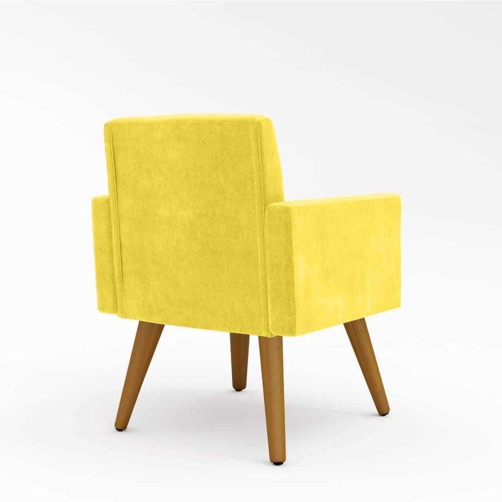 Poltrona Reforçada - Cadeira Escritório - Cor:amarelo