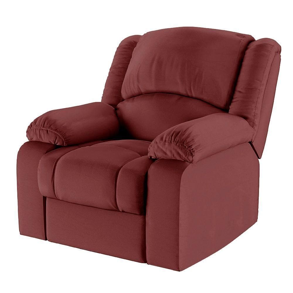 Poltrona Do Papai Reclinável Pietra Zero Wall Fh9 Pu Vermelho - Mpozenato