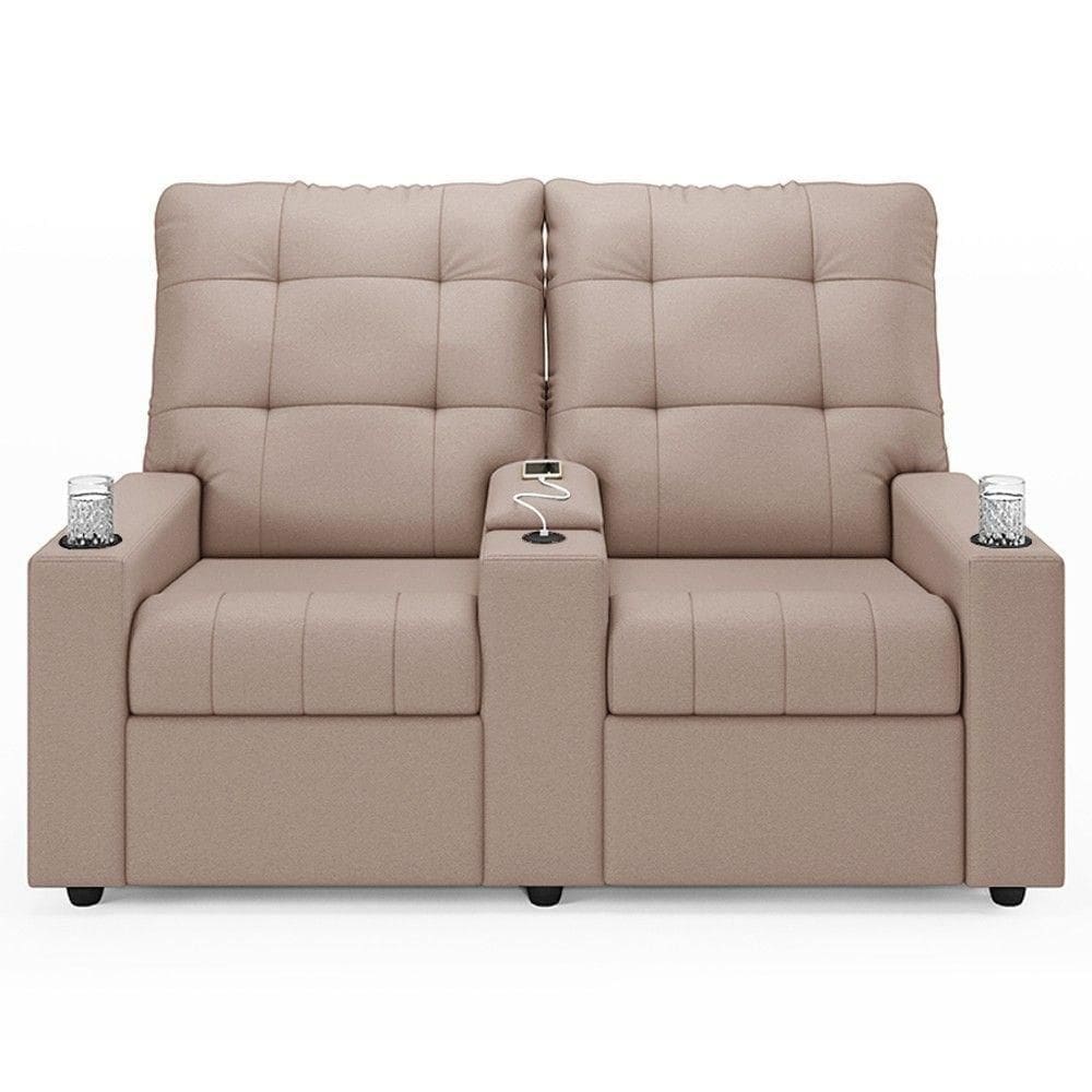 Poltrona Do Papai Reclinável Mallie 2 Lugares Baú Usb Fh9 Veludo Rosê - Mpozenato