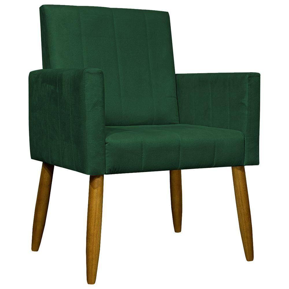 Poltrona Decorativa Mari - Verde Suede