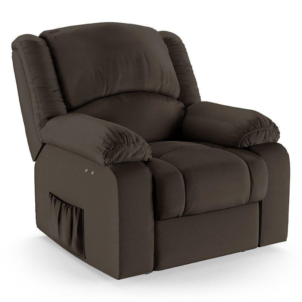 Poltrona Do Papai Reclinável Pietra Power Touch Fh9 Pu Marrom - Mpozenato