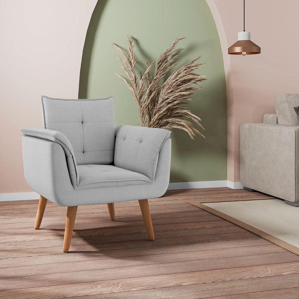 Poltrona Para Sala De Recepção Silveiras Linha Cinza