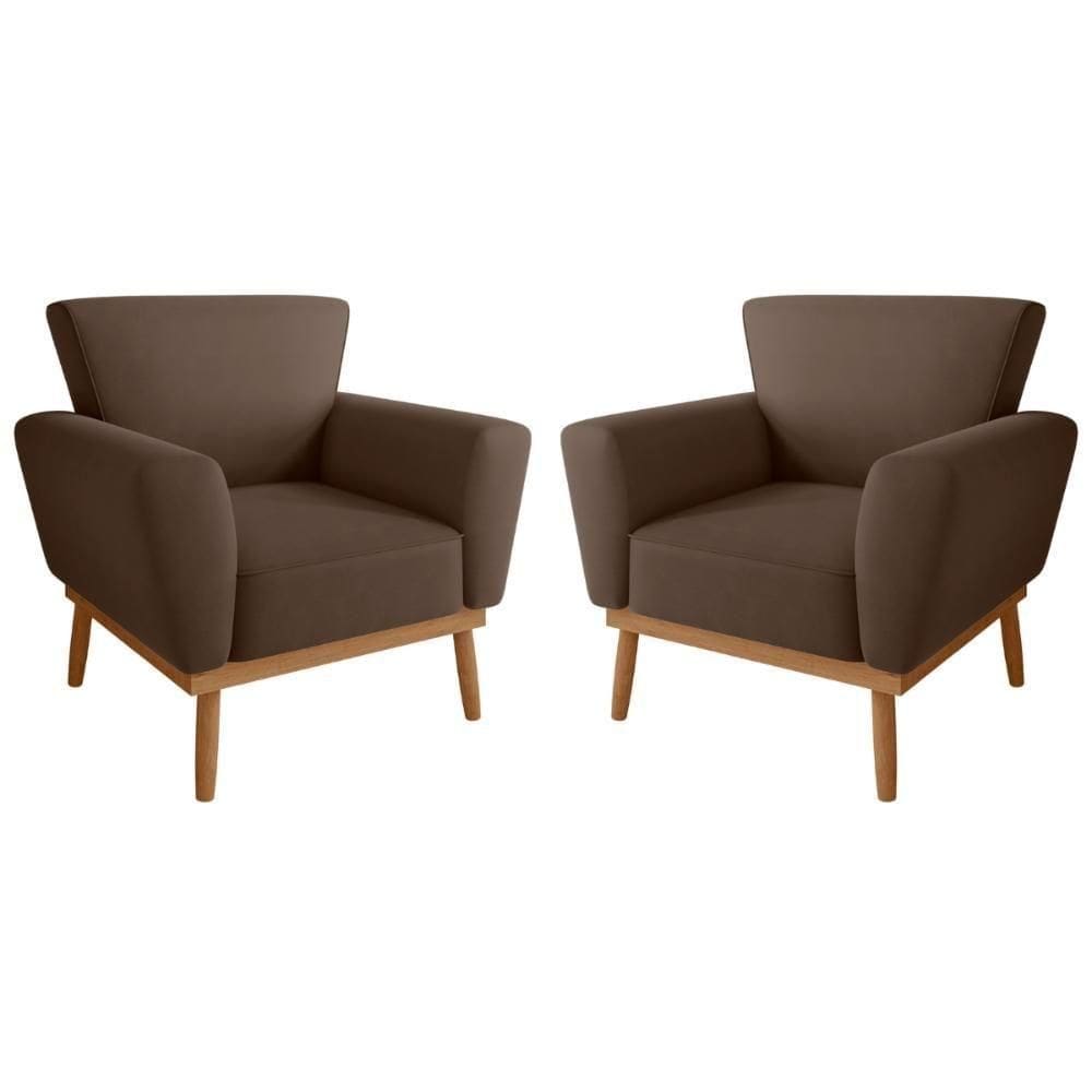 Conjunto Poltrona Decorativa Balneária Inca Marrom