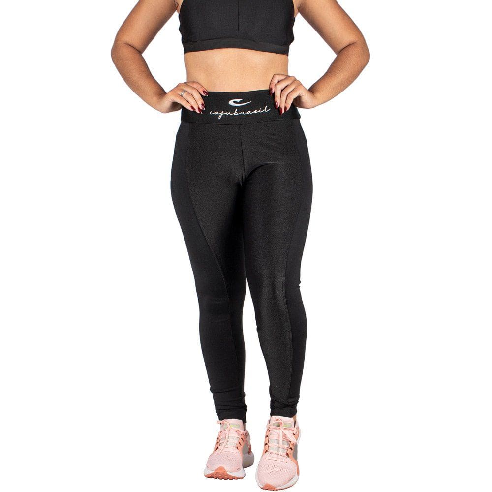 Calça Legging Caju Brasil Compression Preto Feminino Treino