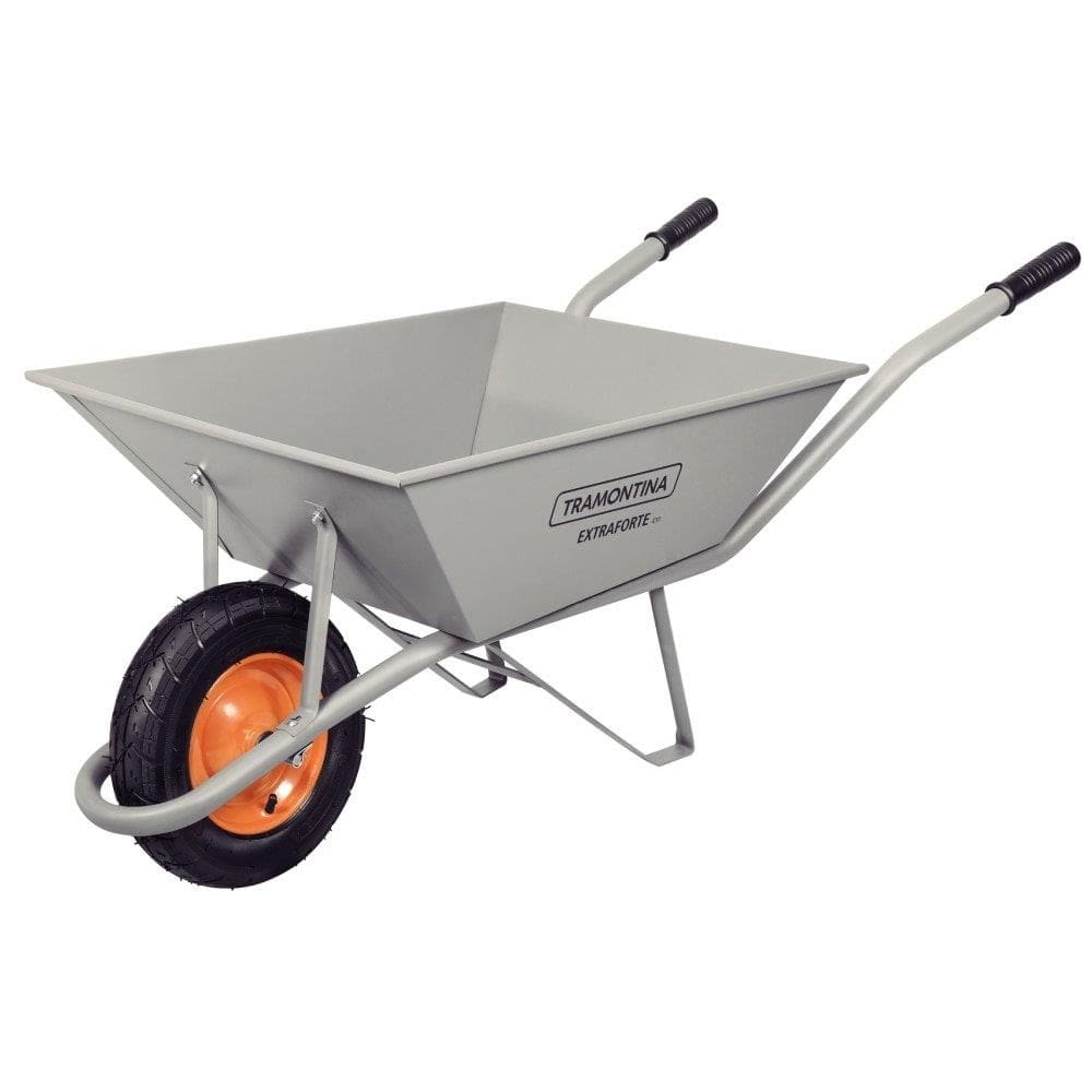 Carrinho de Mão Tramontina Extra Forte 65L Chapa Reforçada 0,9mm Pneu Com Camara 3,50X8