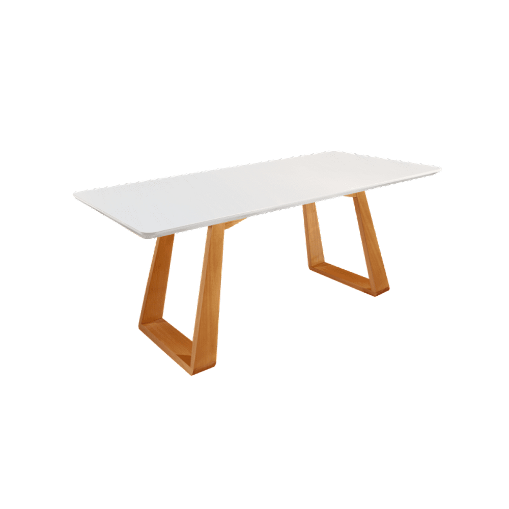 Mesa de Jantar com Vidro Moderna Dallas-2,0 Star Móveis