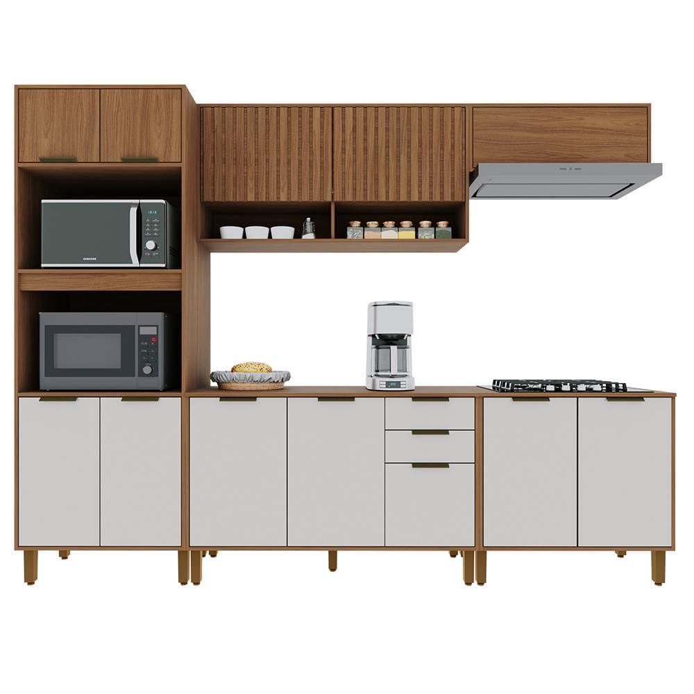 Cozinha Modulada Toronto 5 Peças com Torre Quente 2 Fornos - Indékes