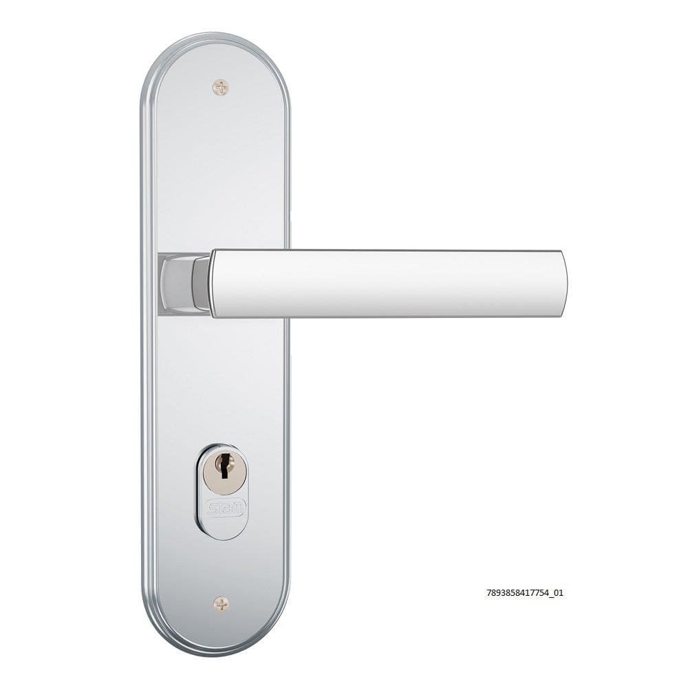 Fechadura Stam 1601/35 Externa Espelho Inox Alavanca