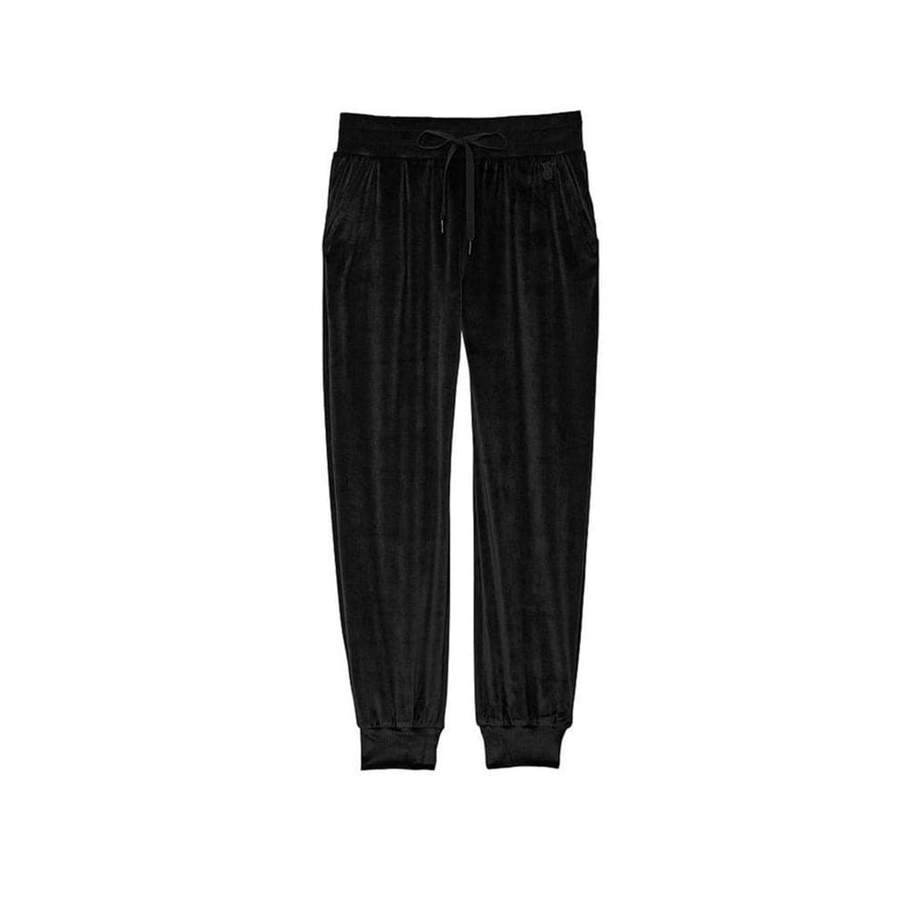 Calça Jogger Em Veludo Preto TamGG Esportiva Victórias Secret