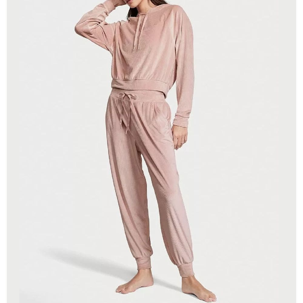 Conjunto De Veludo Victorias Secret Esportivo Bege Tamanho GG