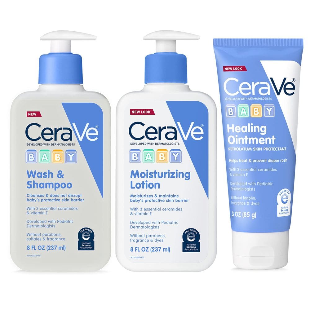 Conjunto de banho para bebês CeraVe Baby Wash & Shampoo 240 ml + Loção 240 mL