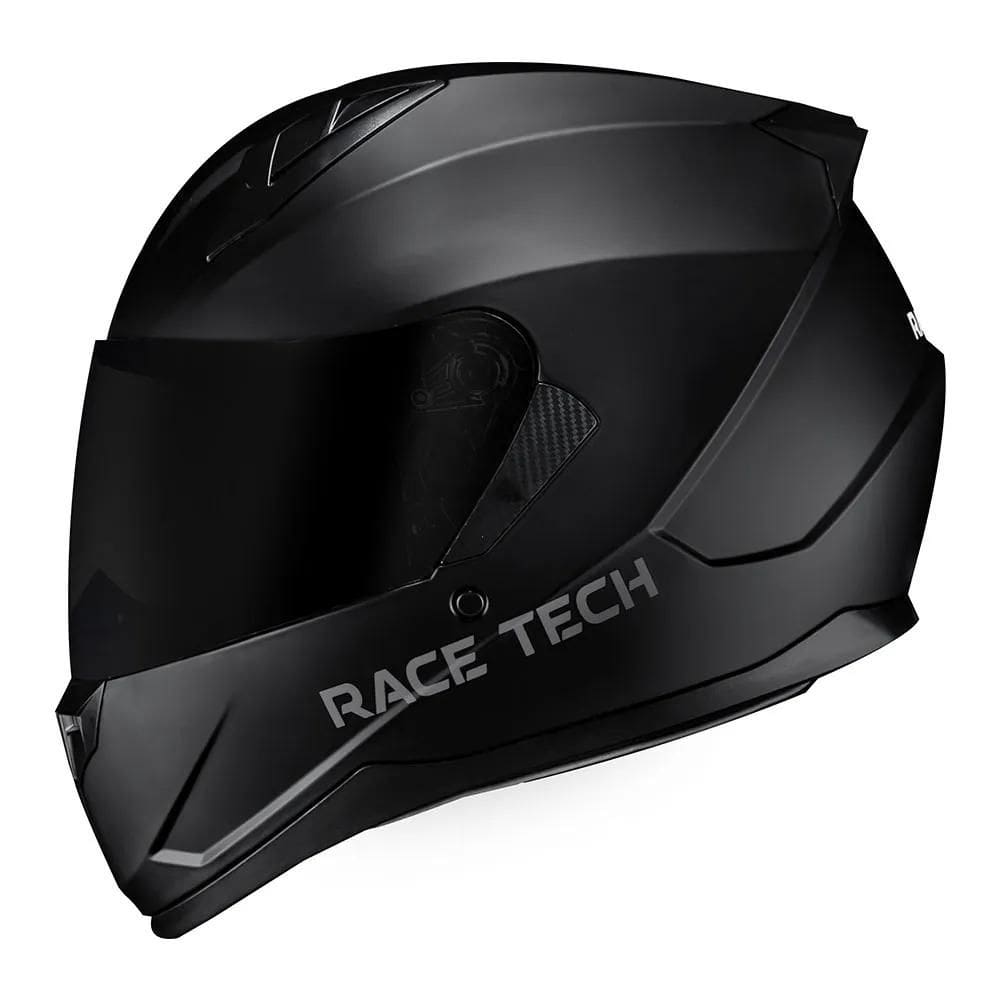 Capacete Race Tech Sector Monocolor Preto Fosco Mais Viseira Fumê
