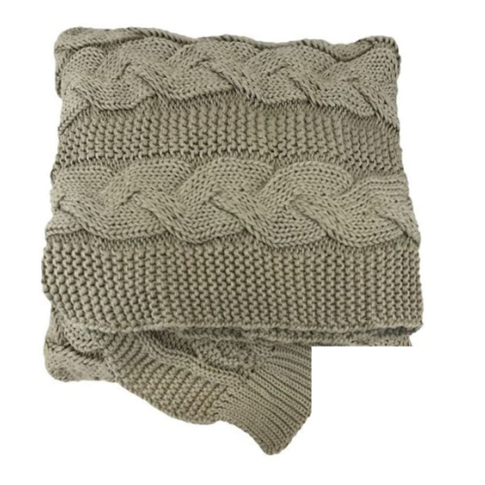 Manta Decorativa Tricô Trama Cascata Marrom 0,90X1,80 049-10