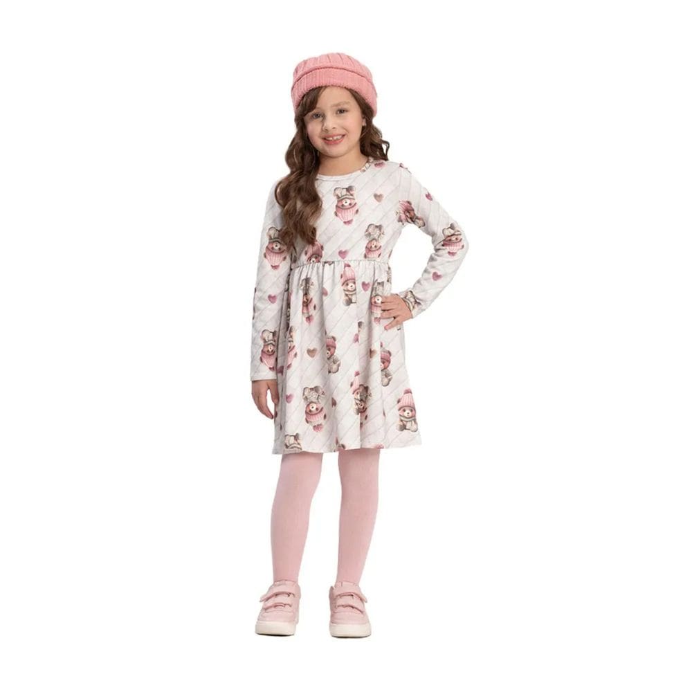 Vestido Manga Longa Moletinho Soft Alakazoo Ref. 65348
