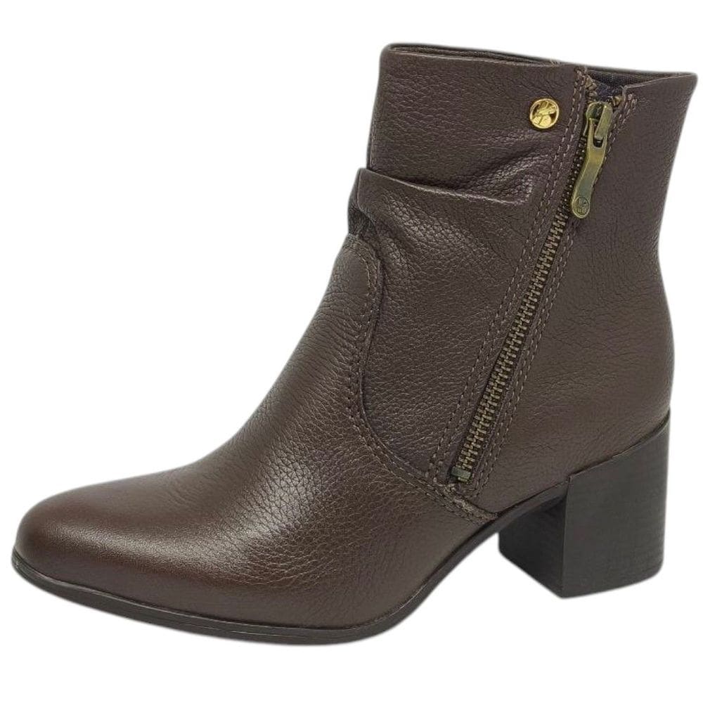 Bota Feminina Couro Cano Baixo com Palmilha Macia Bottero