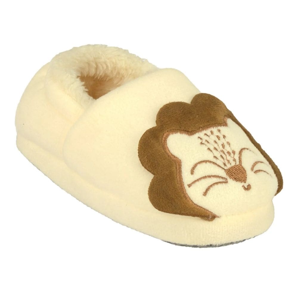 Pantufa Infantil Bebê Menino Masculino Leão Bege Pimpolho