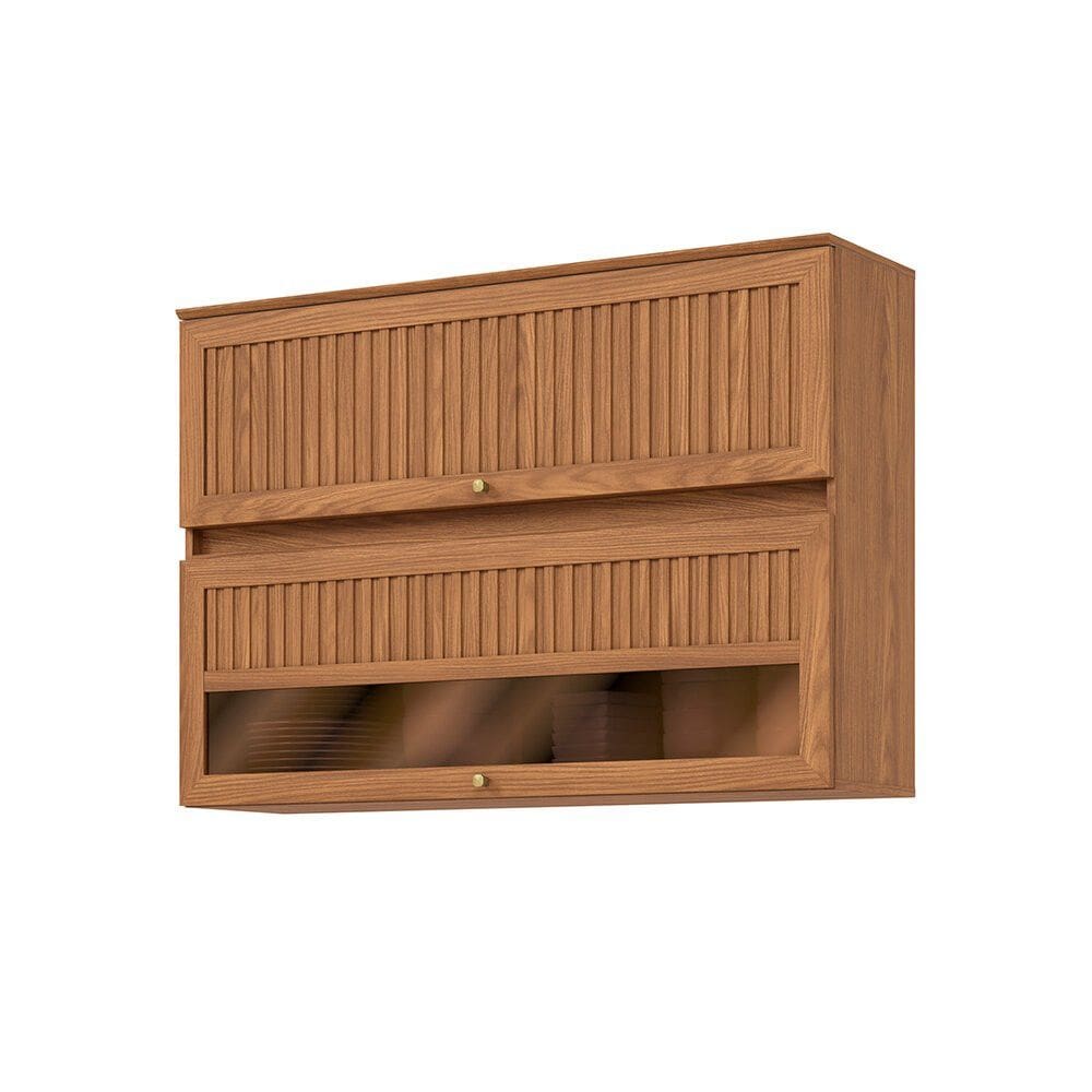 Aéreo Basculante 120cm 2 Portas Com Vidro Henn Requinte - C631