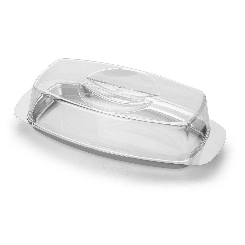 Manteigueira Neo Retangular Com Tampa Porta Manteiga Inox PS