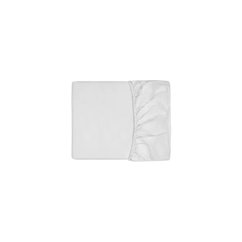 Lençol de Elastico CASAL Branco Algodao Fio Penteado 1un