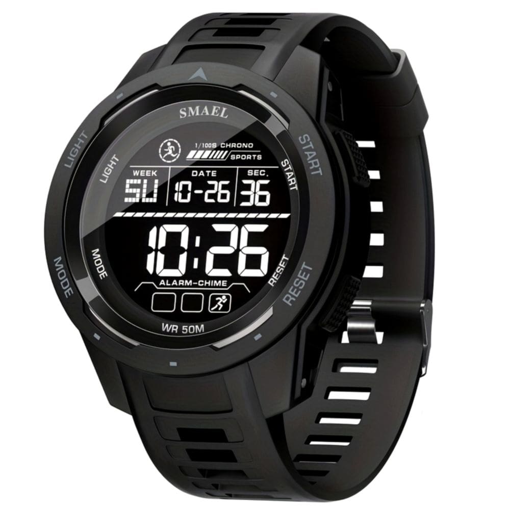 Relógio Esportivo Multifuncional  Display LED com Pulseira TPU  À Prova D`água