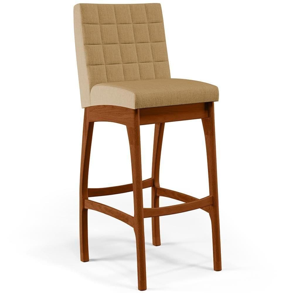 Banqueta Alta Para Cozinha B04 Bege Escuro