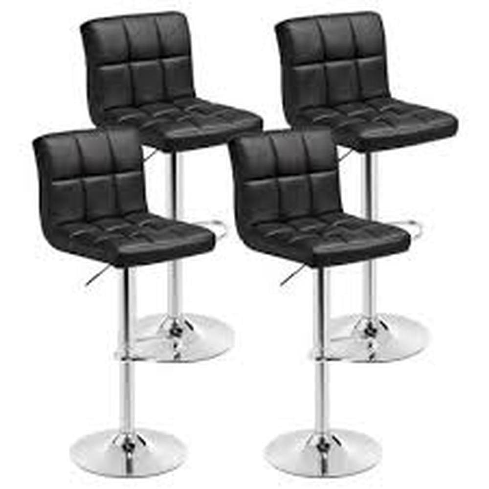 Conjunto Kit 4 Banquetas Gomos Confort Giratoria Alta Bar Bancada