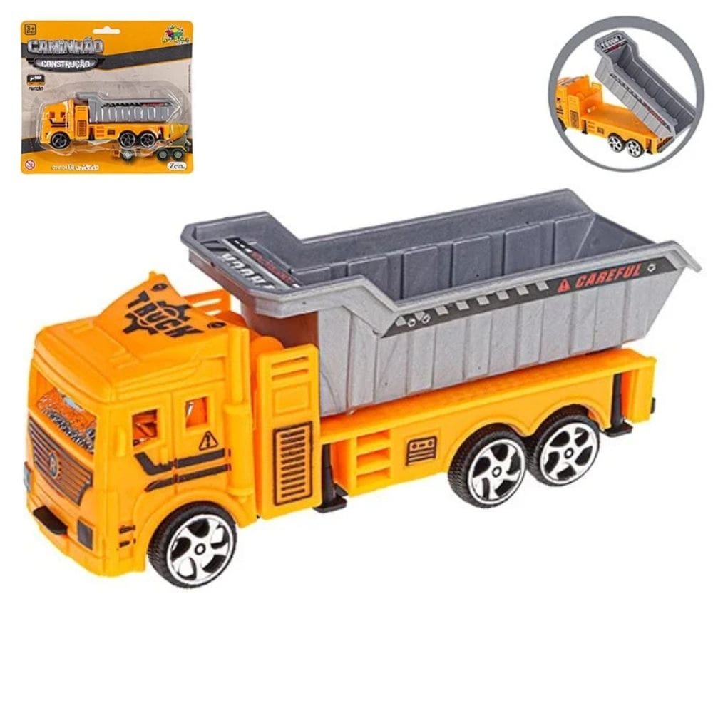 Caminhão Fricção Construção Pullback Brinquedo Realista Carrinho - PANAMI