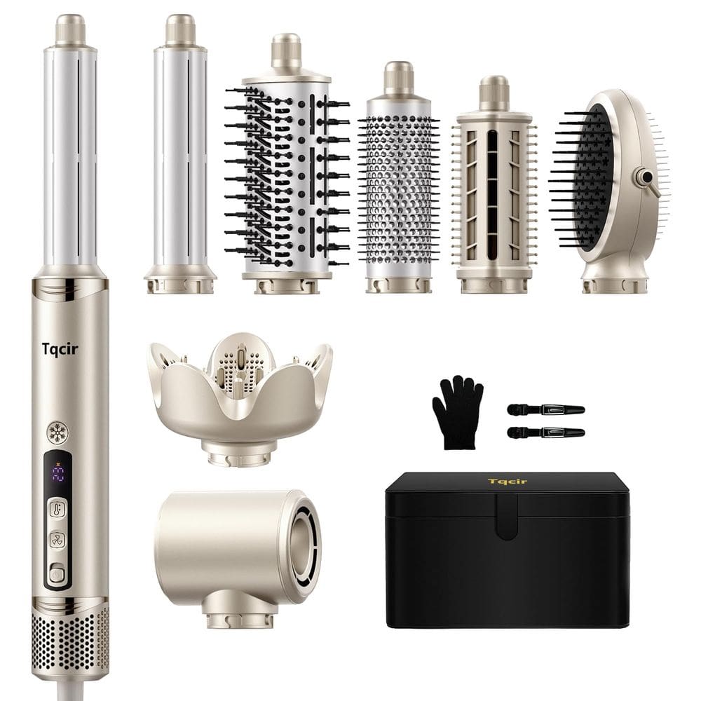 Escova para modelador de ar quente e secador de cabelo Tqcir 8 em 1 Professional