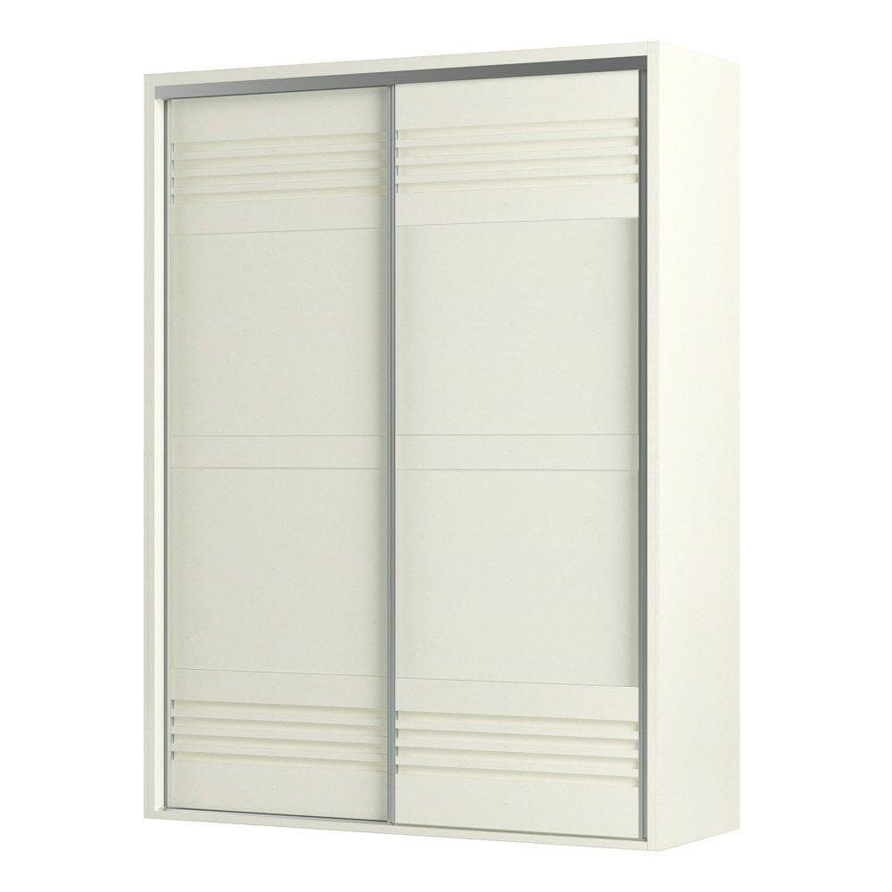 Guarda Roupa Solteiro 179Cm 2 Portas De Correr 100% Mdf Tw601 Off White