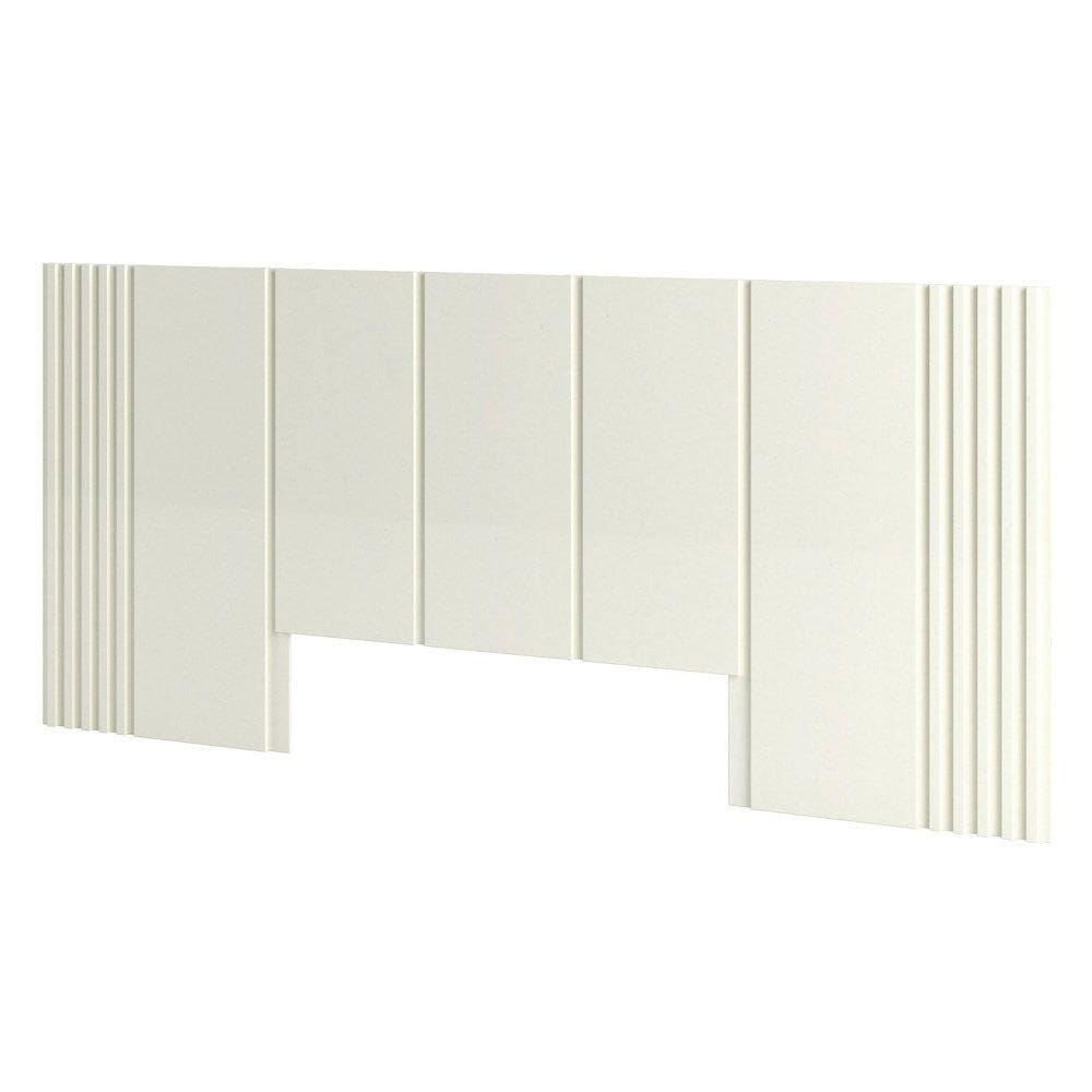 Cabeceira De Madeira Casal 270Cm 100% Mdf Tw184 Off White