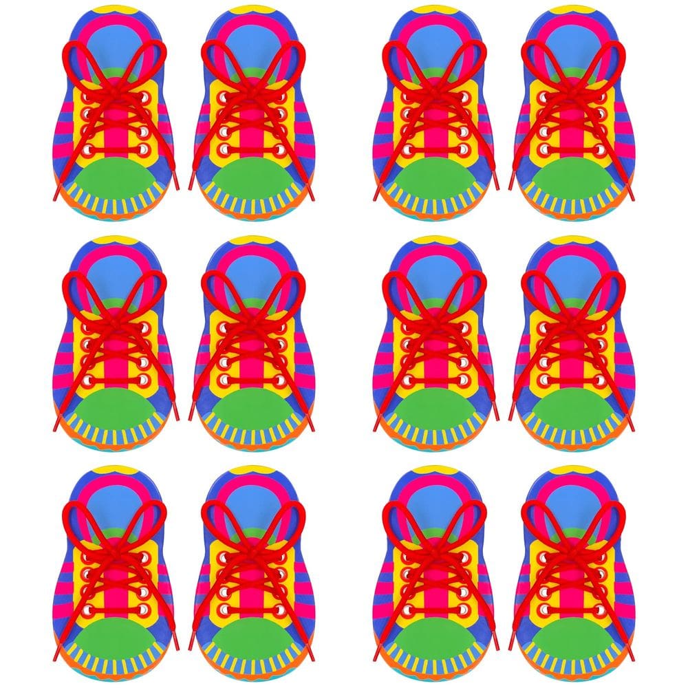 Brinquedos didáticos Shoelace Threading ZAKVOOR para crianças, 12 conjuntos