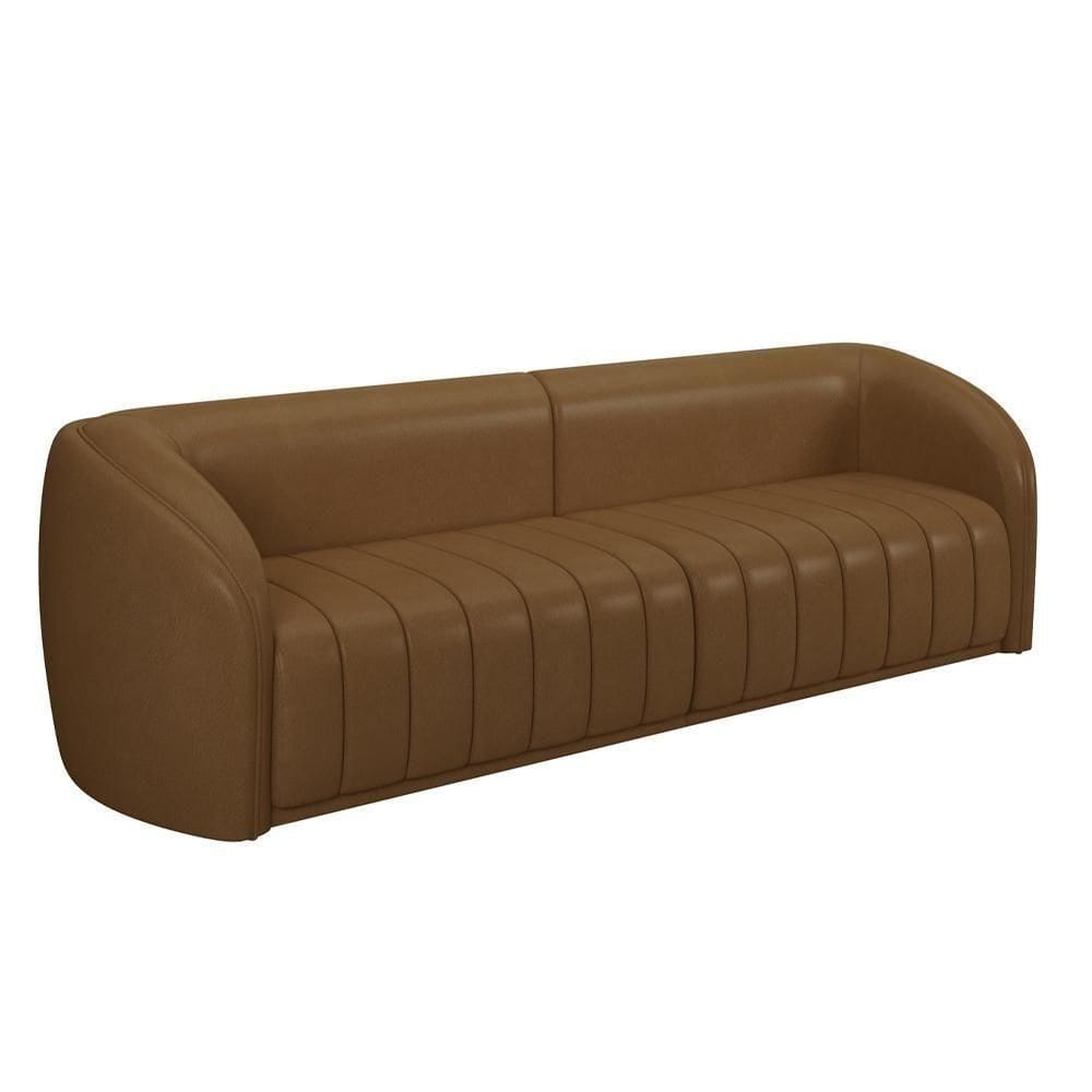 Sofá 04 Lugares Para Sala De Estar 252 Cm Lazio M03 Couríssimo Whisky - Lyam Decor