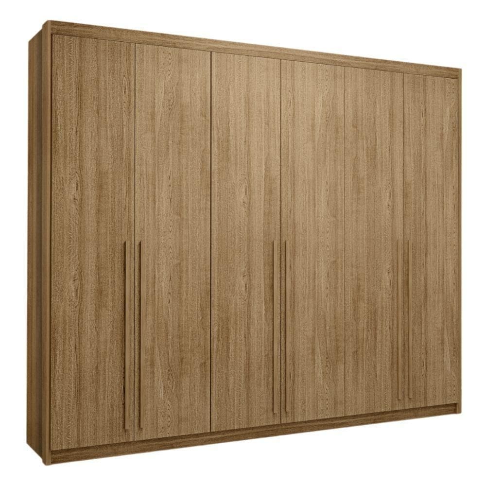 Guarda Roupa Com 6 Portas E 3 Gavetas Sevilha Nature