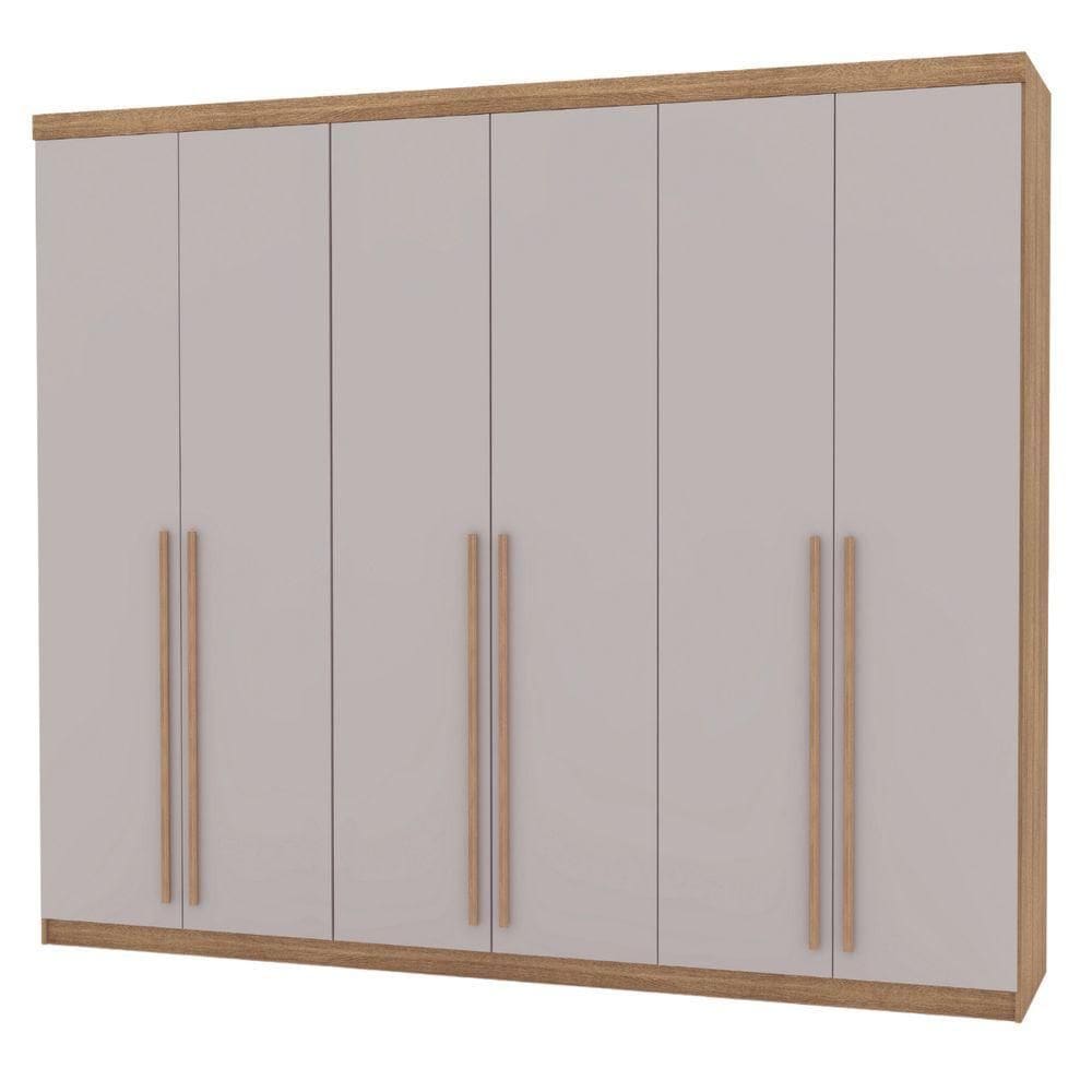 Guarda Roupa Com 6 Portas E 3 Gavetas Sevilha Nature Fendi