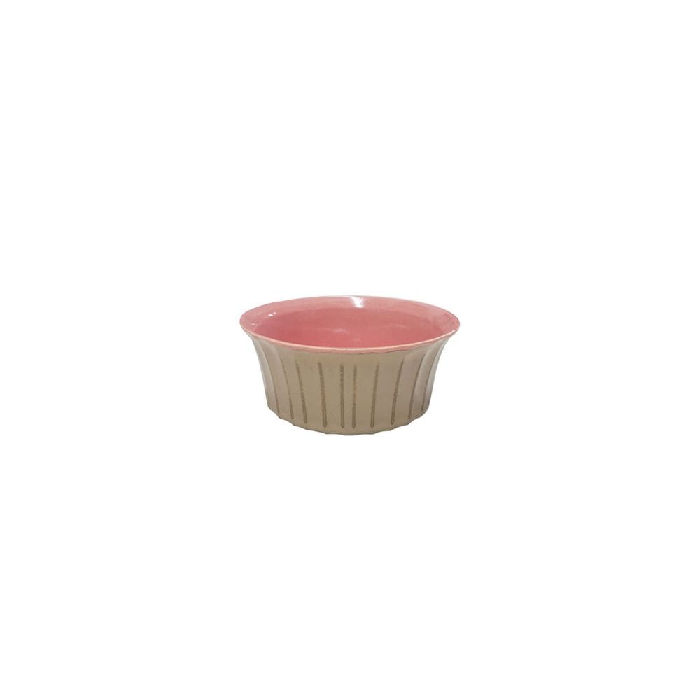Tigela Ceramica Rosa Bege Bowl Pequeno Petisco 10cm