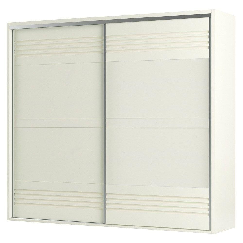 Guarda Roupa Casal 267Cm 2 Portas De Correr 100% Mdf Tw603 Off White