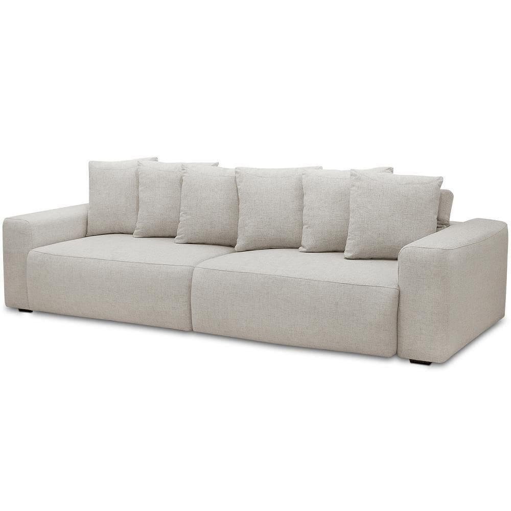 Sofá Retrátil Reclinável 3 Lugares Sala De Estar 230cm Van Gogh F04 Linho Natural - Lyam Decor
